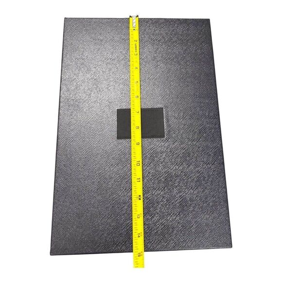 Prada Blue Faux Leather Document Holder Scarf Blanket EMPTY GIFT Box 10x15x3 - Picture 5 of 9